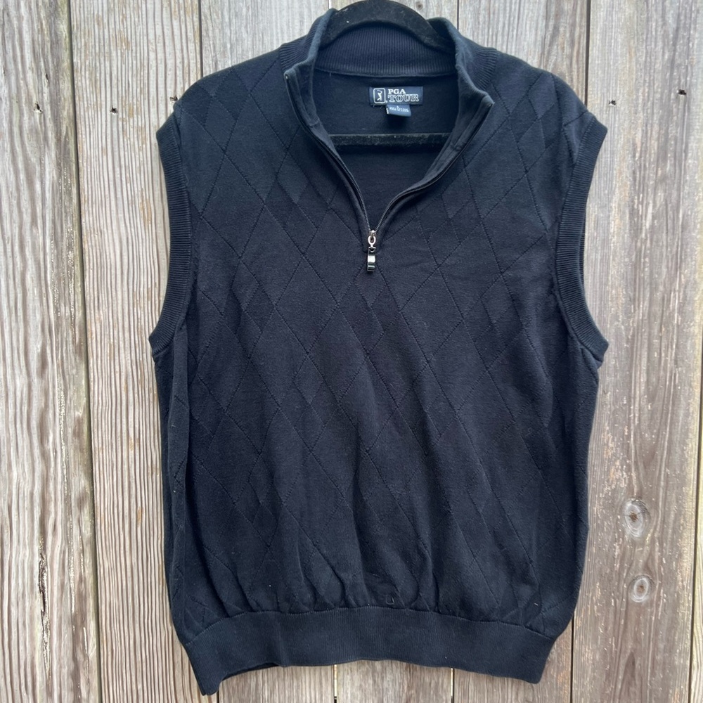PGA‎ Tour Mens 1/4 zip sweater vest sz Large - Picture 2 of 9